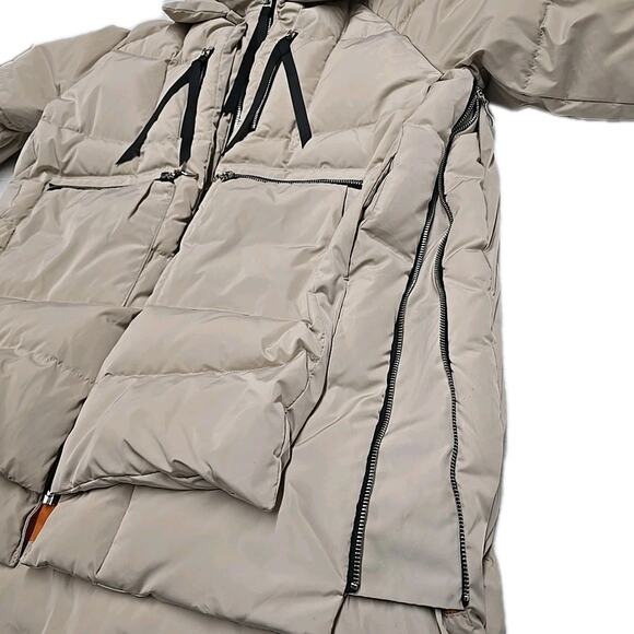 Orolay Womens Thickened Oversized Down Puffer Coat Size M Beige Fleece Hooded - Picture 11 of 15